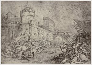 De bestorming van Jeruzalem door Philip Henry Delamotte