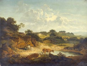 Landschap door Philip James de (1740 1812) Loutherbourg
