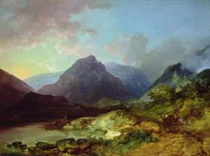 Landschap in het Lake District door Philip James de Loutherbourg