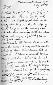 Een brief van Philip James de Loutherbourg, 19 juli 1808, 1904