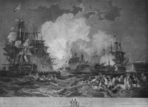 Baai van Aboukir, ca. 1799 door Philip James de Loutherbourg