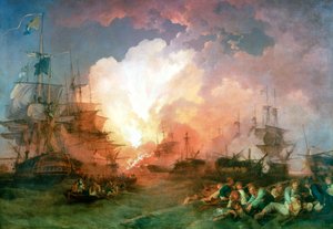 De Slag bij de Nijl, 1800 door Philip James de Loutherbourg