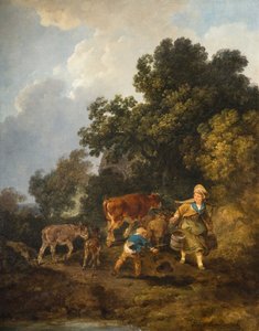De melkmeid door Philip James de Loutherbourg