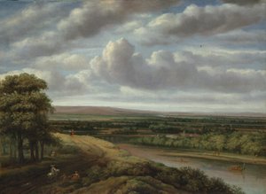 Een Uitgebreid Bebost Landschap door Philip Koninck