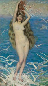 Meisje met meeuwen, ca. 1920