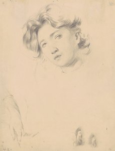Studie voor het hoofd van een meisje door Philip Leslie Hale