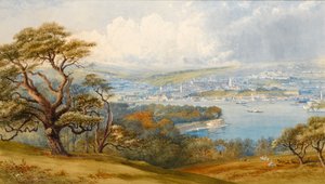 Devonport en Stonebridge vanuit Mount Edgecombe Park, 1880