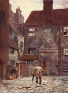 Achterkant van Queens Head Inn, Southwark, 1884 door Philip Norman