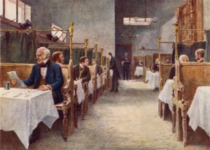 Eetkamer van Cock Tavern, Fleet Street, vernietigd 1886 door Philip Norman