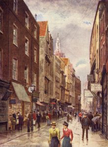 Holywell Street, Strand, kijkend naar het westen, 1900 door Philip Norman
