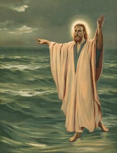 Christus loopt op het water