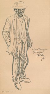 Zelfportret van Phil May, 1896 door Philip William May