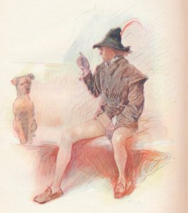 Launce en zijn hond, 1903 door Philip William May