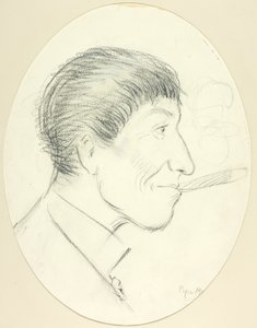 Profiel van man die sigaar rookt