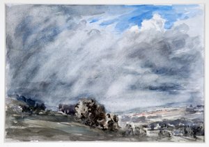 Stormachtige dag, Gloucestershire, c.1902 door Philip Wilson Steer