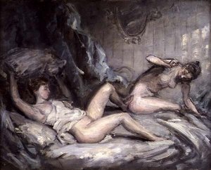 Het kussengevecht door Philip Wilson Steer