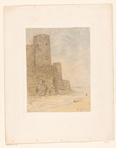 Burcht in de woestijn door Philip Zilcken (signed by artist)