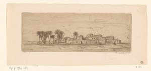 Gezicht op Côm Al-Akhdar door Philip Zilcken (signed by artist)
