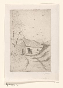 Huis aan een landweg