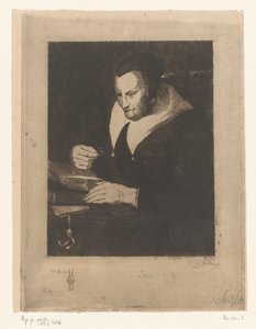 Lezende oude vrouw