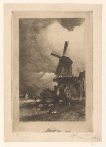 Molen in een landschap