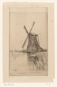 Molen in landschap door Philip Zilcken (signed by artist)