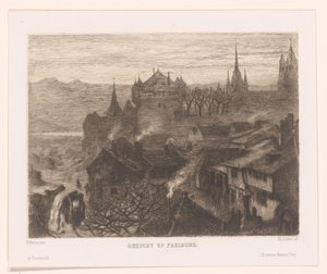 Gezicht op Freiburg door Philip Zilcken
