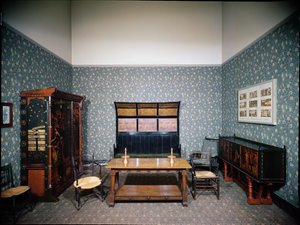Interieur van William Morris, ca. 1860 door Philip and Morris William (1833 96) Webb