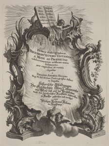 Picturae Chalcographicae Historiam Veteris et Novi Testamenti door Philipp Andreas Kilian after Various Artists, Johann Michael Wagner