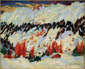 Winterlandschap bij Davos Frauenkirch