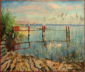 Badsteiger aan de Jungfernsee