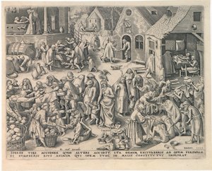 Caritas Liefdadigheid van De Zeven Deugden, 1559 door Philipp Galle