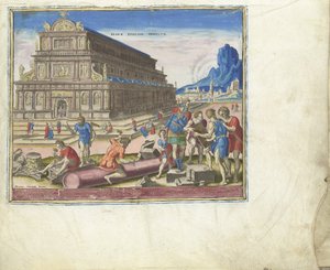 De Tempel van Diana in Efeze uit de serie De Achtste Wereldwonderen, 1572 door Philipp Galle