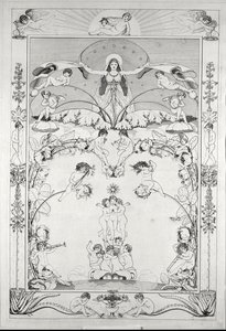 Avond ... (gravure) door Philipp Otto Runge