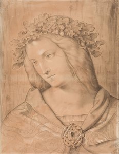 Germania, borstbeeld, studie voor het fresco (detail)