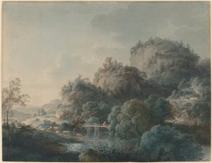 De ruïnes van het klooster van Oybin in het Zittau-gebergte door Philipp Veith