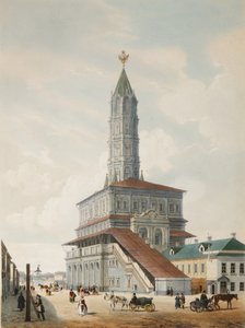 De Sukharev Toren in Moskou, 1846 door Philippe Benoist