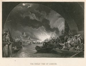 De Grote Brand van Londen door Philippe Jacques de Loutherbourg