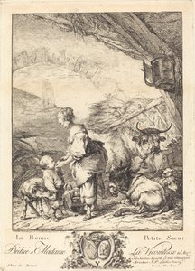 Het goede kleine zusje door Philippe Jacques de Loutherbourg II