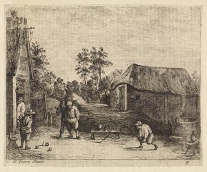 Boeren spelen jeu de boules