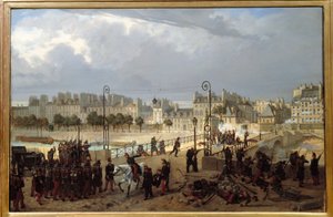 Emotionele scène op de brug van de aartsbisschop op 23 juni door Philippe Marie Chaperon