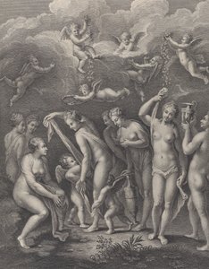 Hera, Aphrodite en Athena bereiden zich voor op de schoonheidswedstrijd door Philippe Simonneau