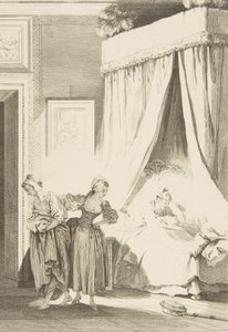 La Gageure des trois Commeres: La Servante, uit Contes et nouvelles en vers, gepubliceerd in 1795 door Philippe Triere