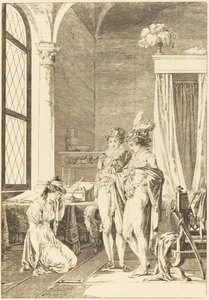 Joconde: De vergeving door Philippe Triere after Jean Baptiste Mallet