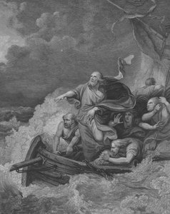 Christus Stilt de Storm, Matteüs 8, Vers 23-28