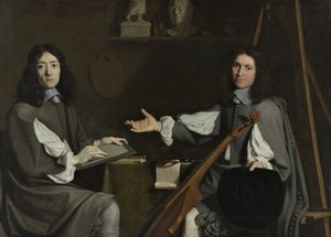 Dubbelportret van beide kunstenaars, 1654