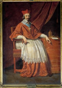 Portret van kardinaal Richelieu (1585-1642) Schilderij door Philippe de Champaigne (1602-1674) door Philippe de Champaigne