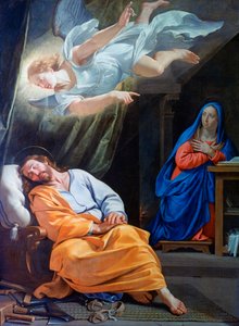 De droom van Sint Jozef, c1636 door Philippe de Champaigne