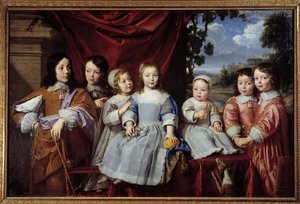 De kinderen van Henri Louis Habert de Montmort door Philippe de Champaigne