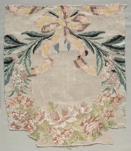 Zijdefragment, deel van paneel genaamd Le panier fleuri, 1770